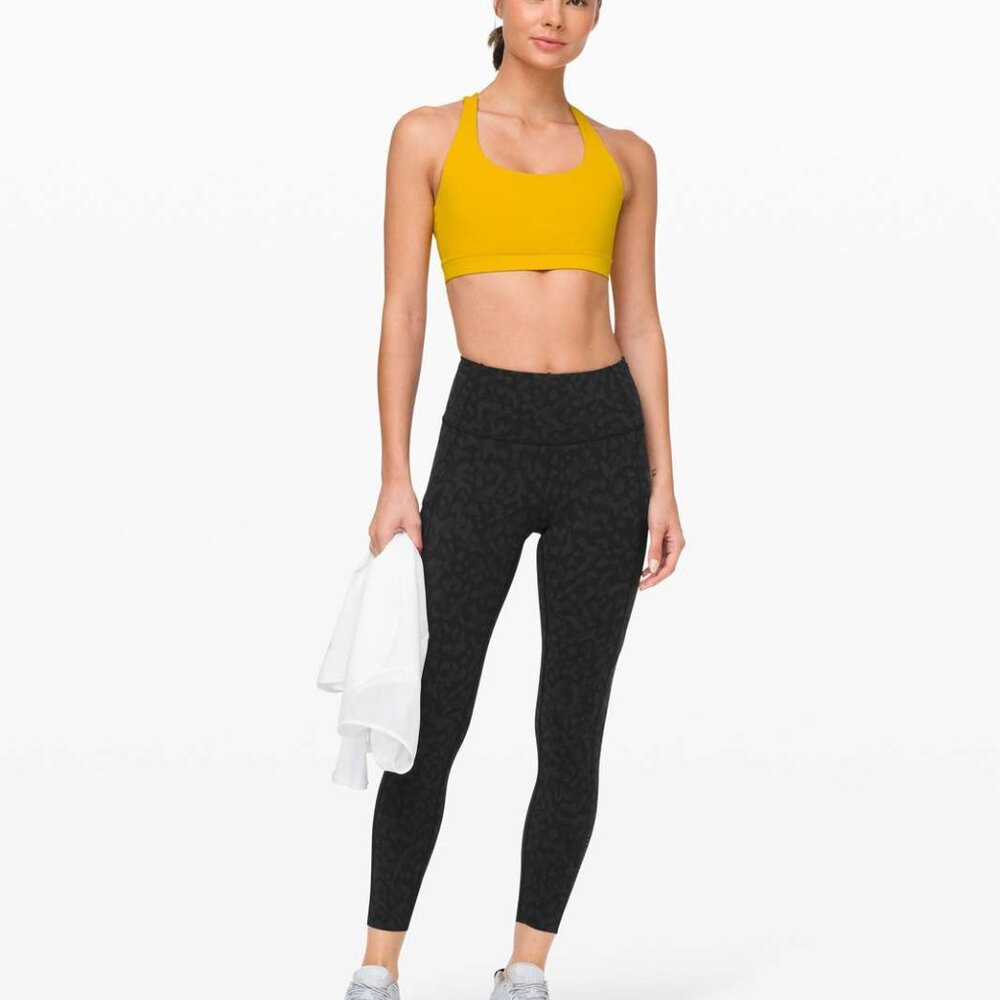 Lululemon Fast and Free Tight II 25"Formation Camo Deep Coal